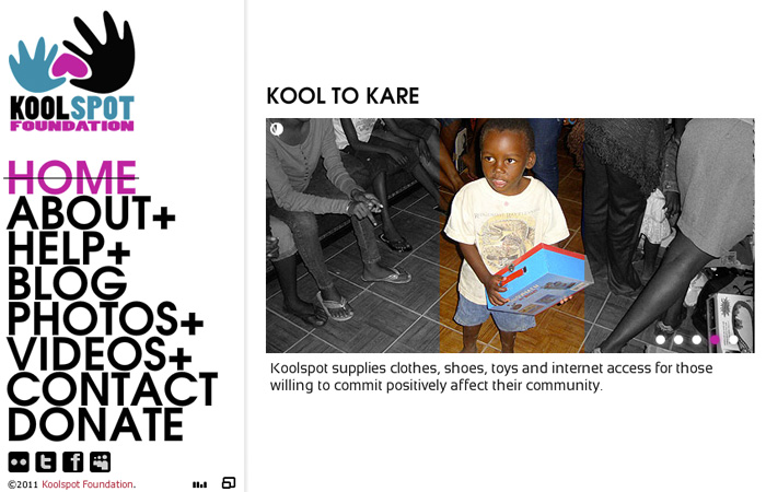 Image of Kool Spot Foundation Home Page